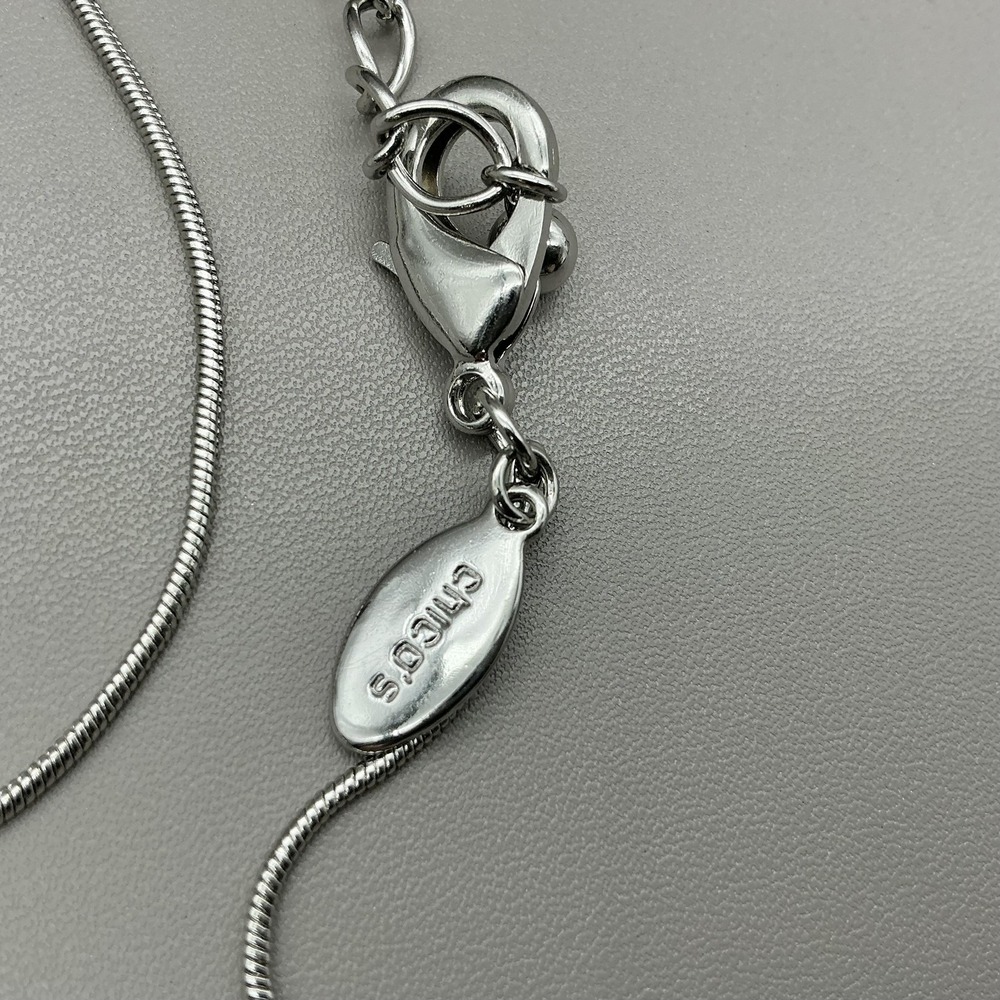 Chicos Necklace Silver Tone‎ White Imitation Pearl Lariat Y-Drop Womens Jewelry - Picture 4 of 7